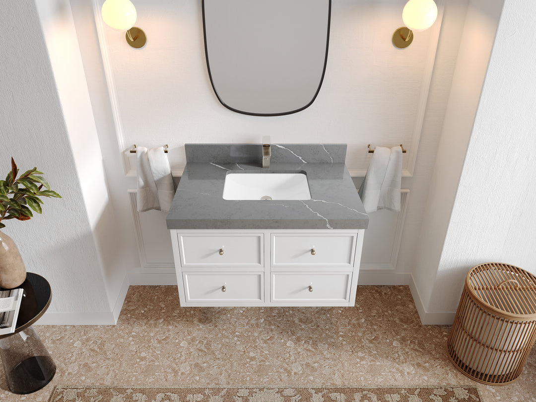 Roswell Floating 36 in. W x 22 in. D Center Sink Bathroom Vanity