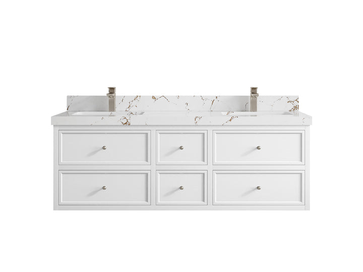 Roswell Floating 60 in. W x 22 in. D Double Sink Bathroom Vanity - photo 37