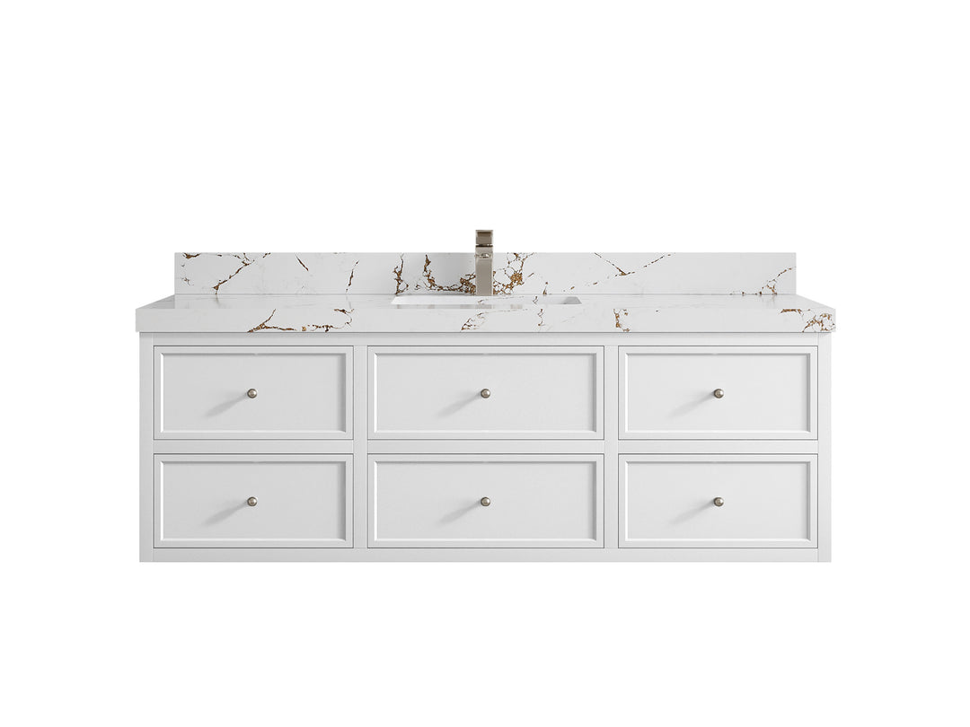 Roswell Floating 60 in. W x 22 in. D Single Sink Bathroom Vanity