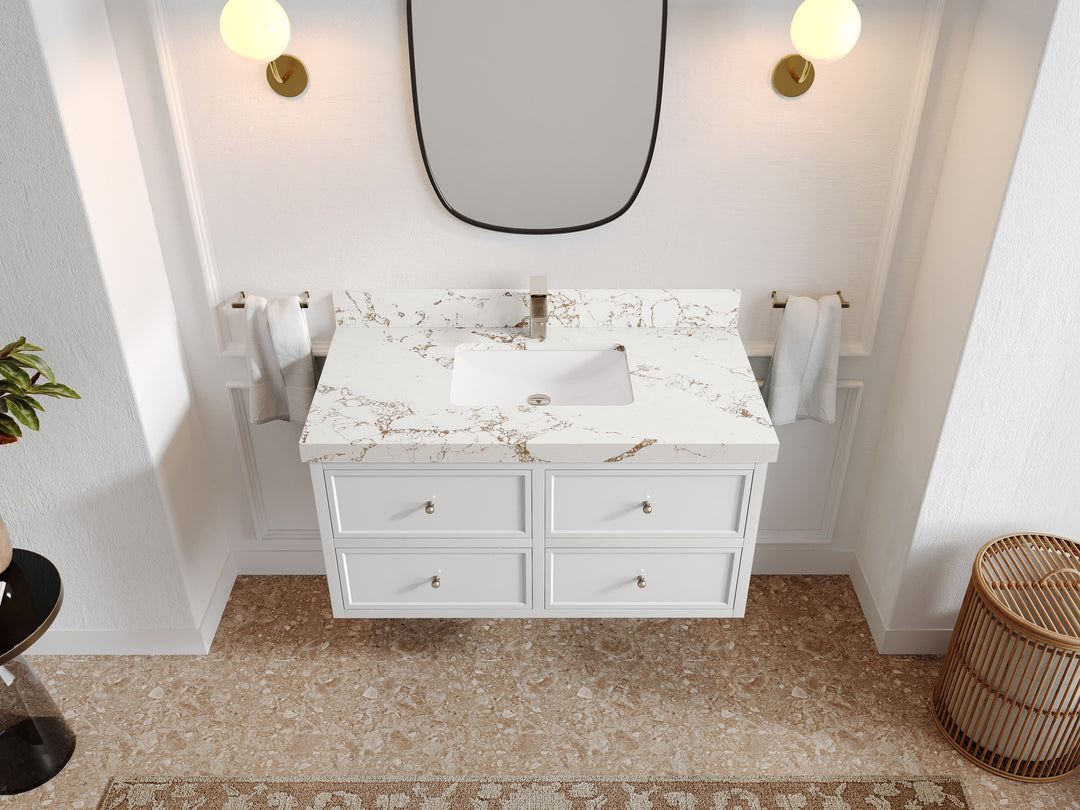 Roswell Floating 42 in. W x 22 in. D Single Sink Bathroom Vanity