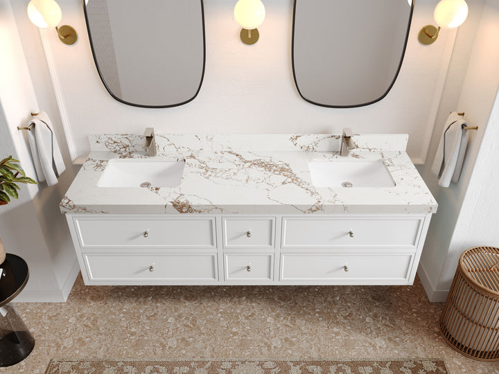Roswell Floating 72 in. W x 22 in. D Double Sink Bathroom Vanity - photo 38