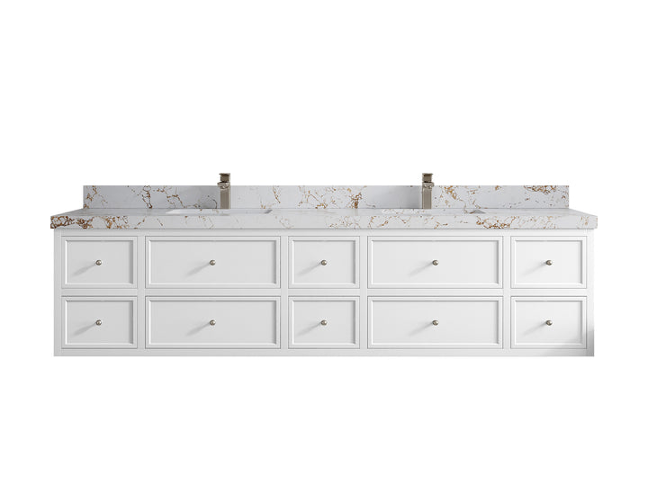 Roswell Floating 84 in. W x 22 in. D Double Sink Bathroom Vanity - photo 39