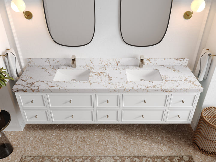 Roswell Floating 84 in. W x 22 in. D Double Sink Bathroom Vanity - photo 38