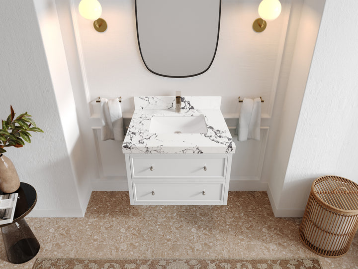Roswell Floating 30 in. W x 22 in. D Single Sink Bathroom Vanity - photo 40