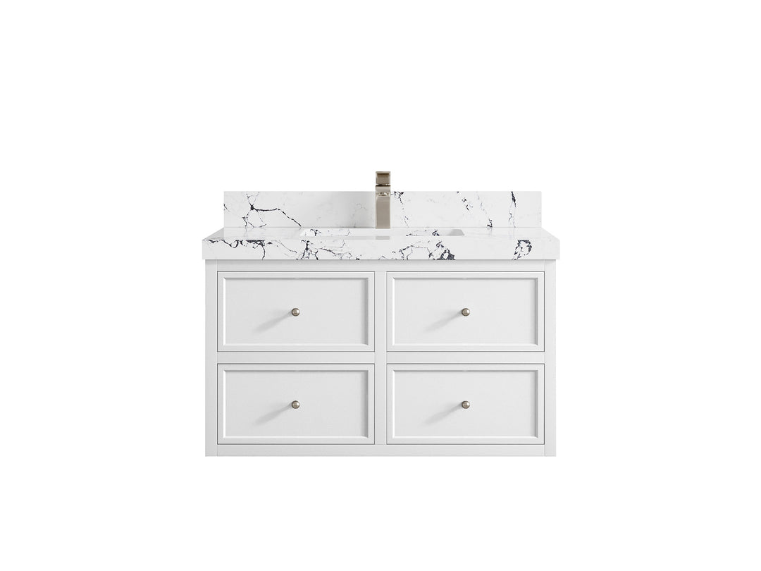 Roswell Floating 36 in. W x 22 in. D Center Sink Bathroom Vanity