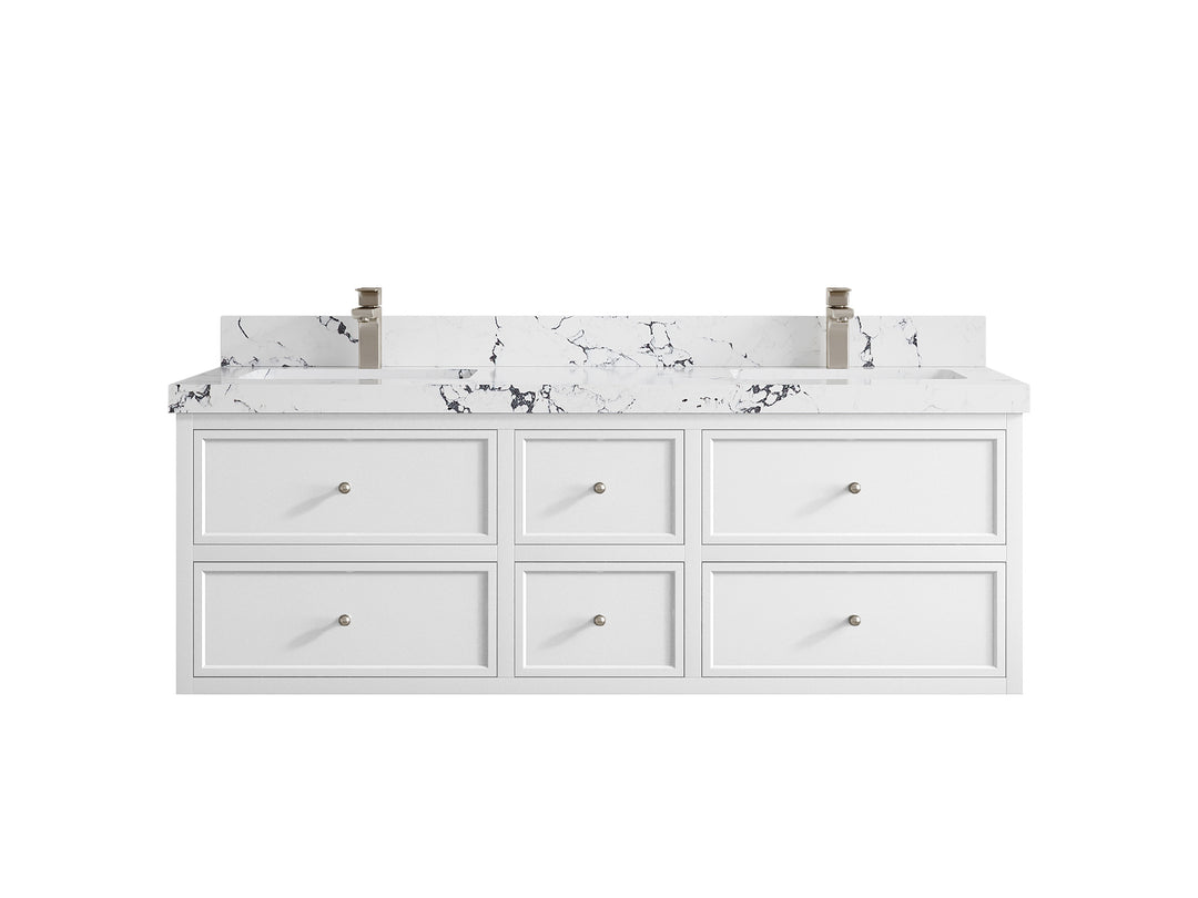 Roswell Floating 60 in. W x 22 in. D Double Sink Bathroom Vanity
