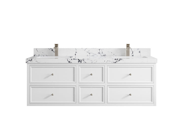Roswell Floating 60 in. W x 22 in. D Double Sink Bathroom Vanity - photo 41