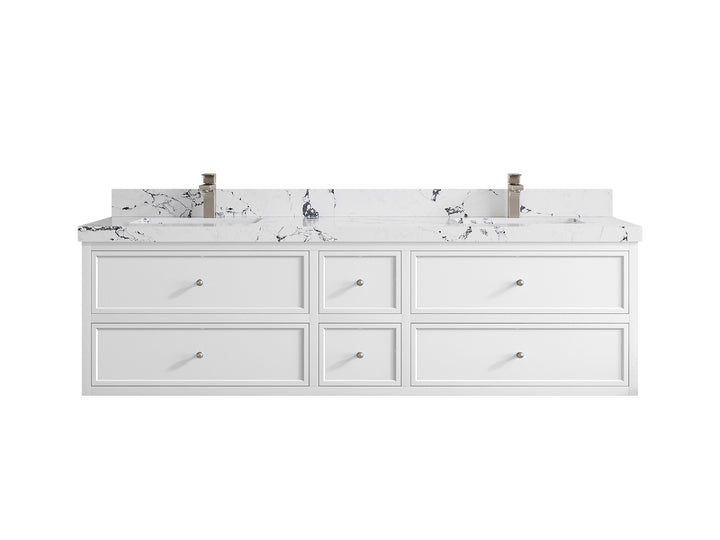Roswell Floating 72 in. W x 22 in. D Double Sink Bathroom Vanity - photo 41