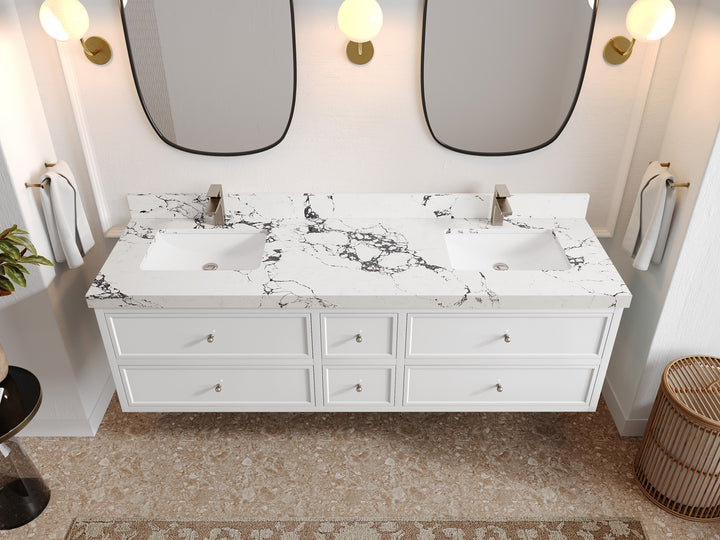 Roswell Floating 72 in. W x 22 in. D Double Sink Bathroom Vanity - photo 40