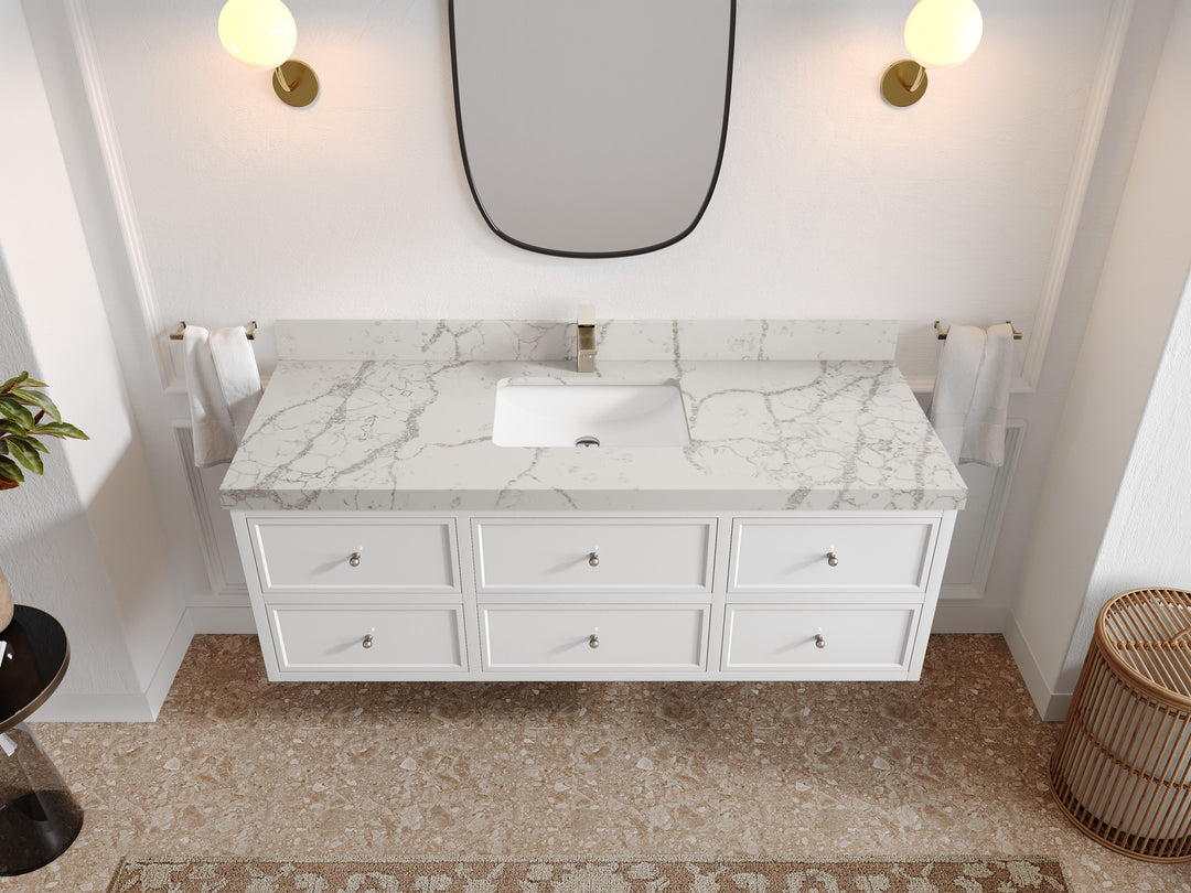 Roswell Floating 60 in. W x 22 in. D Single Sink Bathroom Vanity
