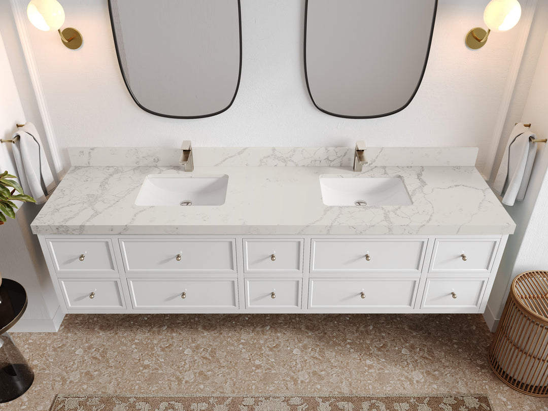 Roswell Floating 84 in. W x 22 in. D Double Sink Bathroom Vanity