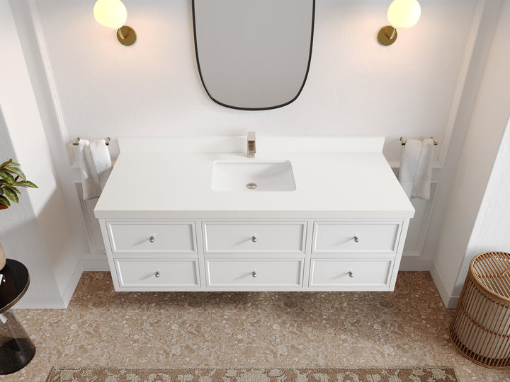 Roswell Floating 60 in. W x 22 in. D Single Sink Bathroom Vanity - photo 44