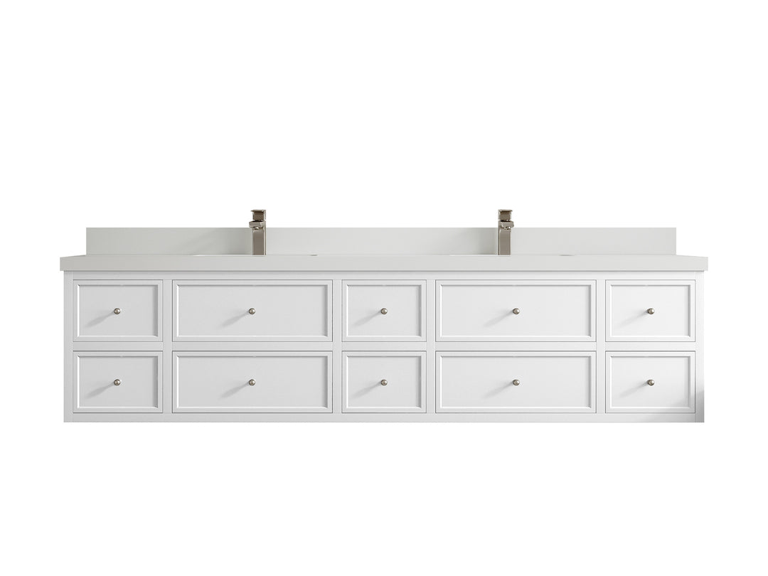 Roswell Floating 84 in. W x 22 in. D Double Sink Bathroom Vanity