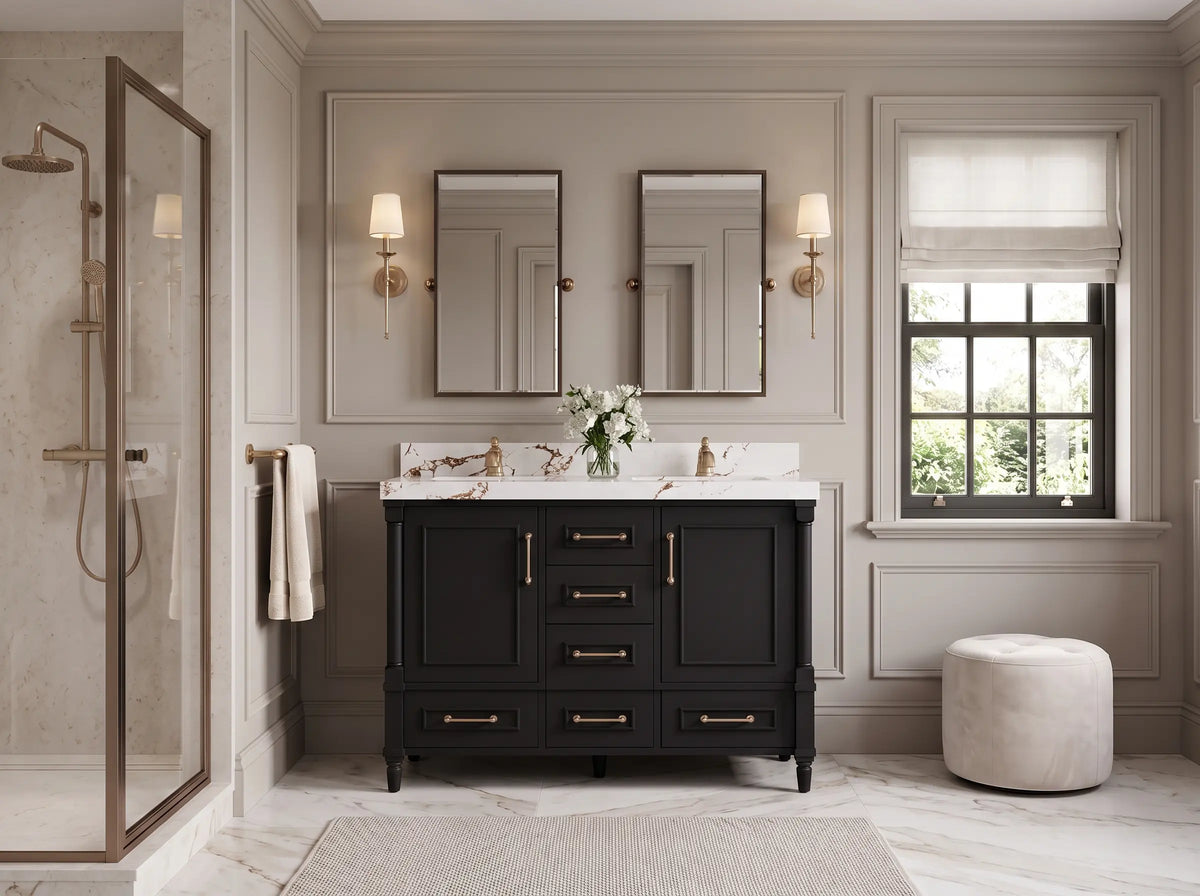 Aberdeen 48 in. W x 22 in. D Double Sink Bathroom Vanity