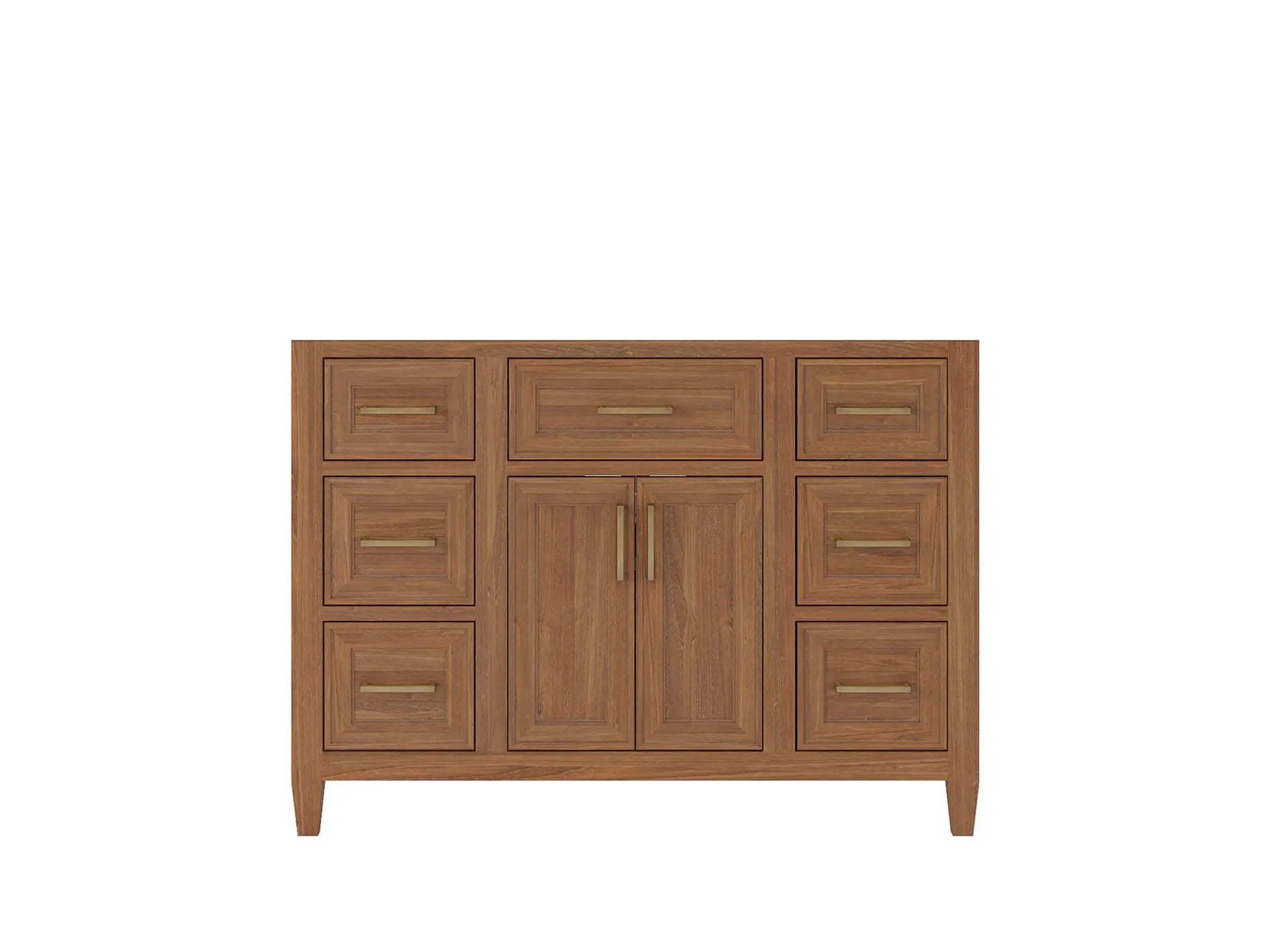 Santa Monica Teak Wood 48 in. W x 22 in. D Single Sink Bathroom Vanity