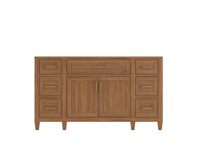 Santa Monica Teak Wood 60 in. W x 22 in. D Single Sink Bathroom Vanity
