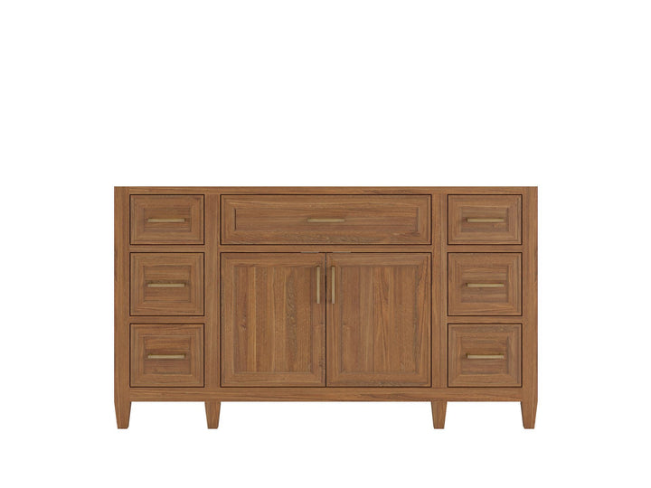 Santa Monica Teak Wood 60 in. W x 22 in. D Single Sink Bathroom Vanity - photo 6