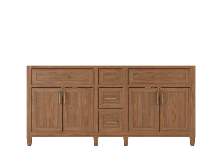 Santa Monica Teak Wood 72 in. W x 22 in. D Double Sink Bathroom Vanity - photo 6