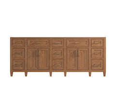 Santa Monica Teak Wood 84 in. W x 22 in. D Double Sink Bathroom Vanity - photo 6