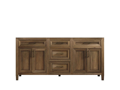 Santa Monica Teak Wood 72 in. W x 22 in. D Double Sink Bathroom Vanity