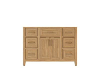 Santa Monica Teak Wood 48 in. W x 22 in. D Single Sink Bathroom Vanity