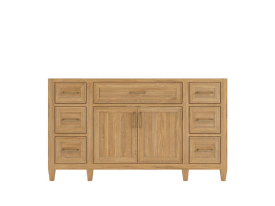 Santa Monica Teak Wood 60 in. W x 22 in. D Single Sink Bathroom Vanity