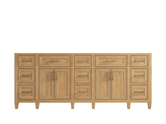 Santa Monica Teak Wood 84 in. W x 22 in. D Double Sink Bathroom Vanity - photo 6
