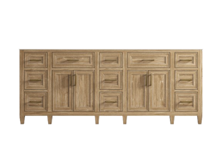Santa Monica Teak Wood 84 in. W x 22 in. D Double Sink Bathroom Vanity - photo 6