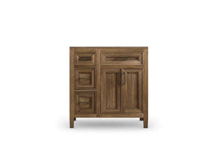 Santa Monica Teak Wood 36 in. W x 22 in. D Right Offset Sink Bathroom Vanity - photo 51