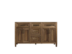 Santa Monica Teak Wood 60 in. W x 22 in. D Double Sink Bathroom Vanity - photo 6