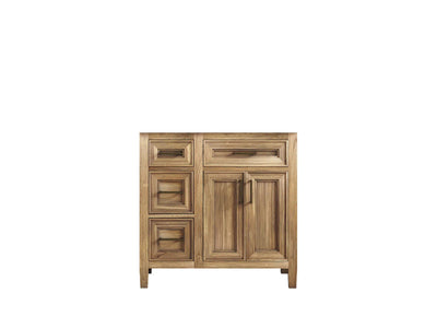 Santa Monica Teak Wood 36 in. W x 22 in. D Right Offset Sink Bathroom Vanity