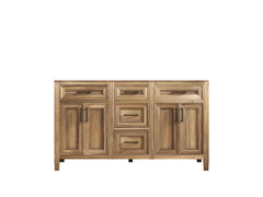 Santa Monica Teak Wood 60 in. W x 22 in. D Double Sink Bathroom Vanity - photo 6