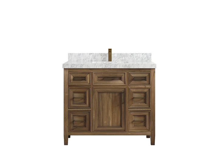Santa Monica Teak Wood 42 in. W x 22 in. D Single Sink Bathroom Vanity - photo 24