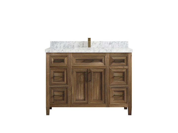 Santa Monica Teak Wood 48 in. W x 22 in. D Single Sink Bathroom Vanity - photo 26