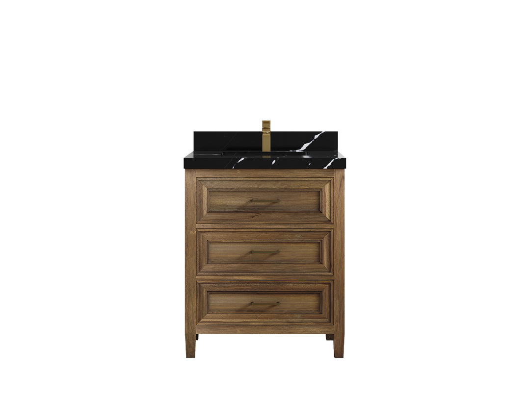 Santa Monica Teak Wood 30 in. W x 22 in. D Single Sink Bathroom Vanity