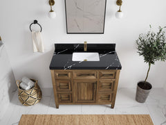 Santa Monica Teak Wood 42 in. W x 22 in. D Single Sink Bathroom Vanity - photo 9
