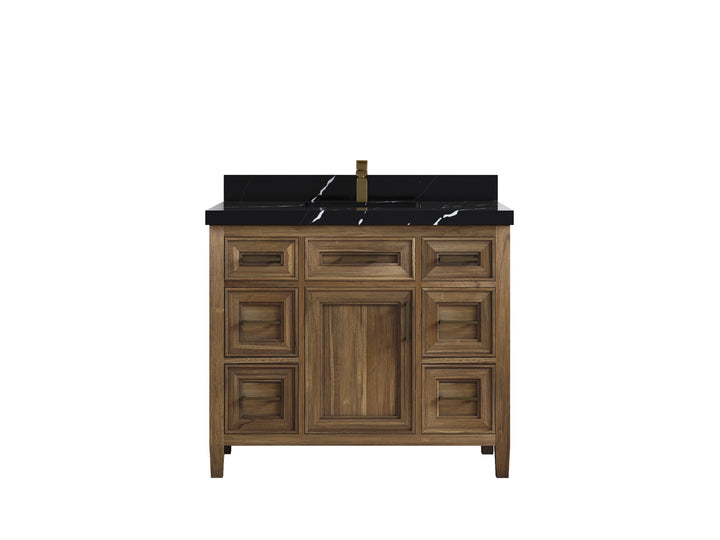 Santa Monica Teak Wood 42 in. W x 22 in. D Single Sink Bathroom Vanity - photo 10