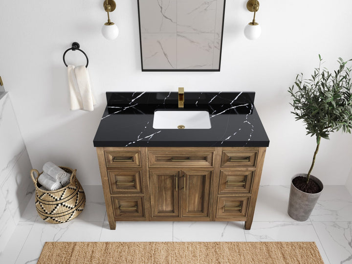 Santa Monica Teak Wood 48 in. W x 22 in. D Single Sink Bathroom Vanity - photo 11