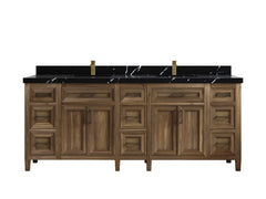 Santa Monica Teak Wood 84 in. W x 22 in. D Double Sink Bathroom Vanity - photo 10