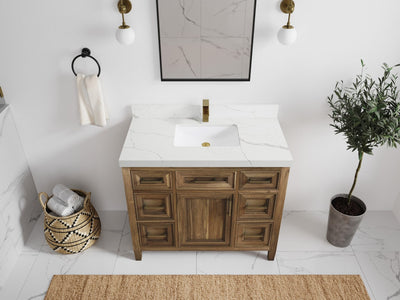 Santa Monica Teak Wood 42 in. W x 22 in. D Single Sink Bathroom Vanity