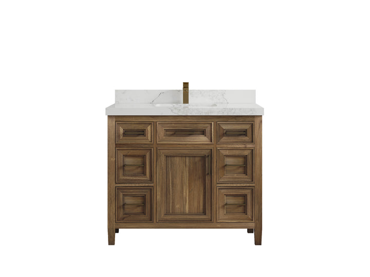 Santa Monica Teak Wood 42 in. W x 22 in. D Single Sink Bathroom Vanity - photo 20