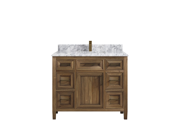 Santa Monica Teak Wood 42 in. W x 22 in. D Single Sink Bathroom Vanity - photo 47
