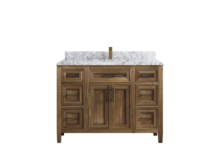 Santa Monica Teak Wood 48 in. W x 22 in. D Single Sink Bathroom Vanity - photo 45