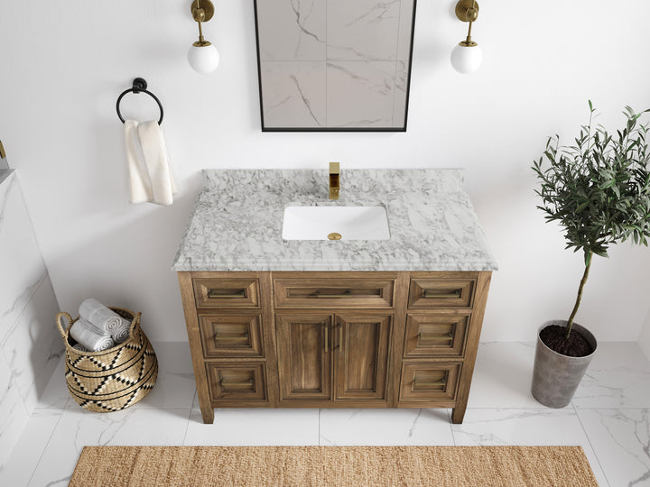Santa Monica Teak Wood 48 in. W x 22 in. D Single Sink Bathroom Vanity - photo 44
