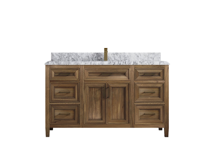 Santa Monica Teak Wood 60 in. W x 22 in. D Single Sink Bathroom Vanity - photo 44