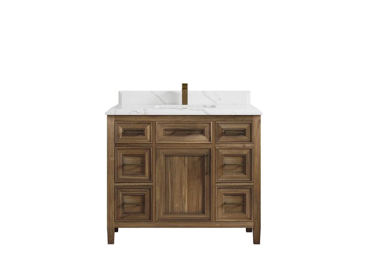 Santa Monica Teak Wood 42 in. W x 22 in. D Single Sink Bathroom Vanity - photo 30