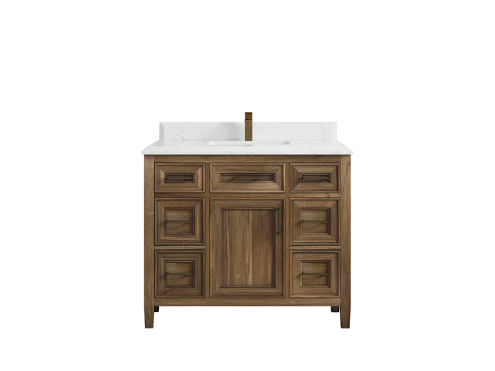 Santa Monica Teak Wood 42 in. W x 22 in. D Single Sink Bathroom Vanity - photo 32