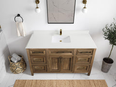 Santa Monica Teak Wood 60 in. W x 22 in. D Single Sink Bathroom Vanity - photo 33
