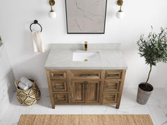 Santa Monica Teak Wood 48 in. W x 22 in. D Single Sink Bathroom Vanity - photo 37