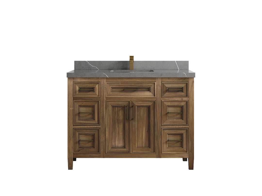 Santa Monica Teak Wood 48 in. W x 22 in. D Single Sink Bathroom Vanity